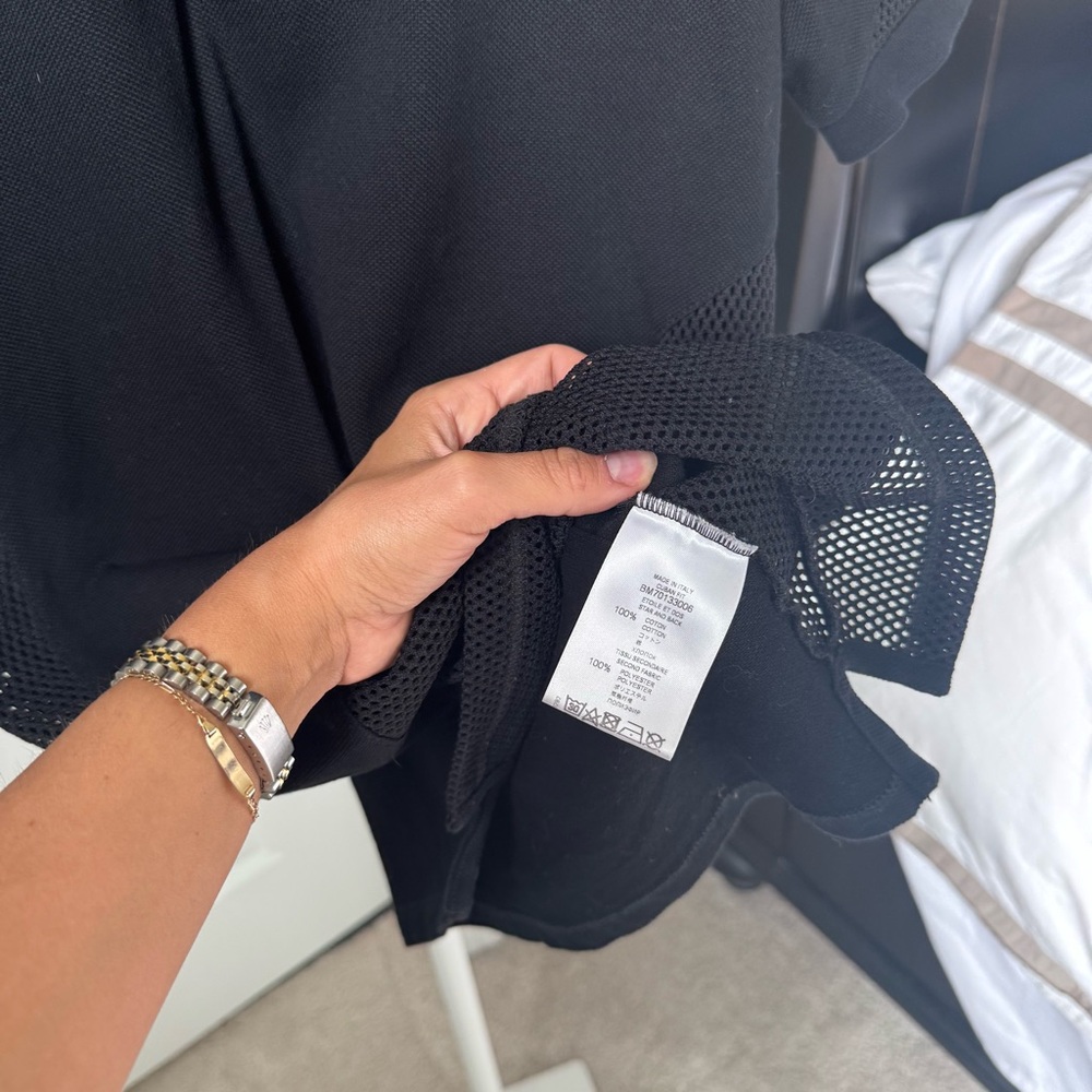 Givenchy Black Polo with Sheer Mesh Panels - Picture 5 of 7